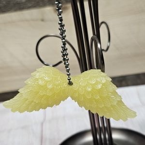 Rearview Mirror Wing Charms. Yellow. Custom Made